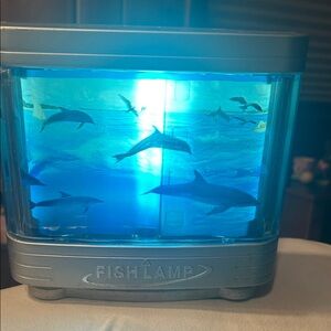 Dolphin lighted fish lamp